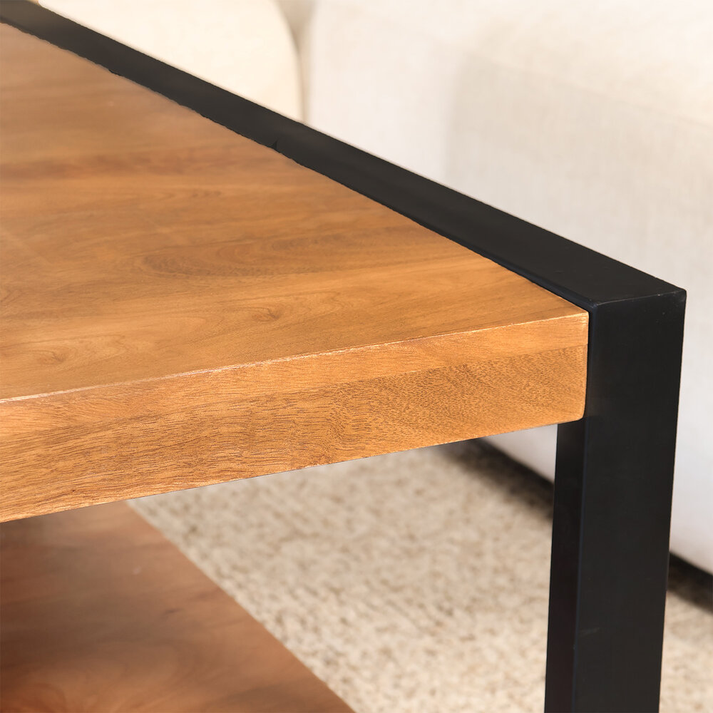 Salontafel 90cm Violet mangohout walnoot Salontafel 90cm Violet mangohout walnoot