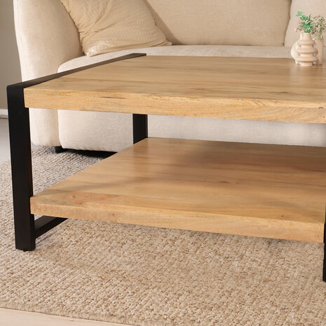 Lizzely Garden & Living Salontafel 90cm Violet mangohout lichtbruin Lizzely Garden & Living Salontafel 90cm Violet mangohout lichtbruin