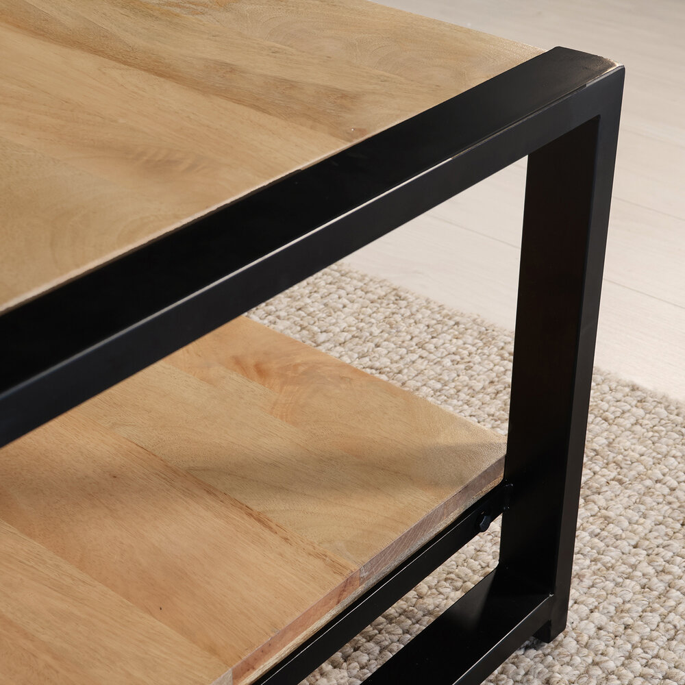 Salontafel 90cm Violet mangohout lichtbruin Salontafel 90cm Violet mangohout lichtbruin