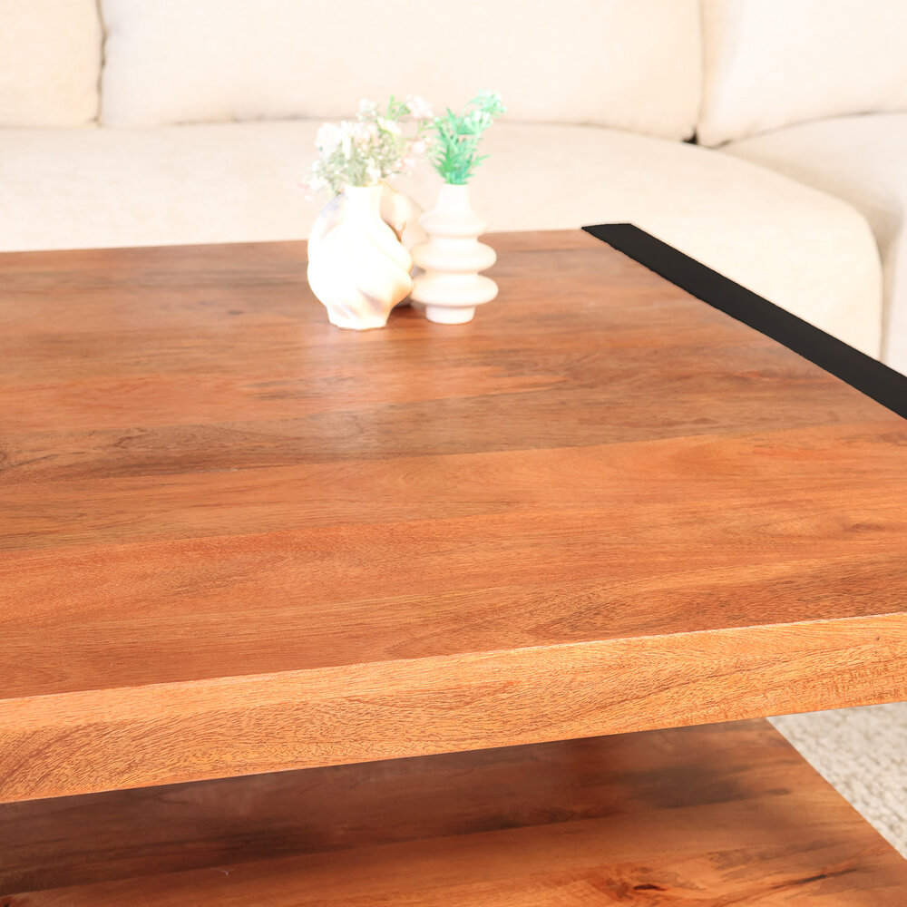 Salontafel 90cm Violet mangohout bruin Salontafel 90cm Violet mangohout bruin