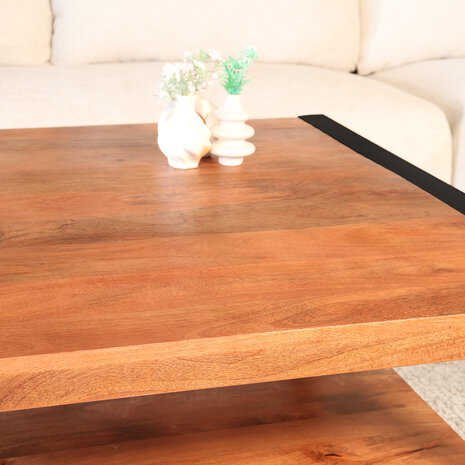 Lizzely Garden & Living Salontafel 90cm Violet mangohout bruin Lizzely Garden & Living Salontafel 90cm Violet mangohout bruin