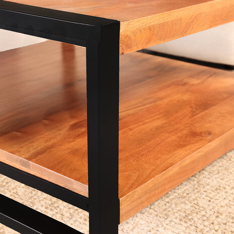 Lizzely Garden & Living Salontafel 90cm Violet mangohout bruin Lizzely Garden & Living Salontafel 90cm Violet mangohout bruin