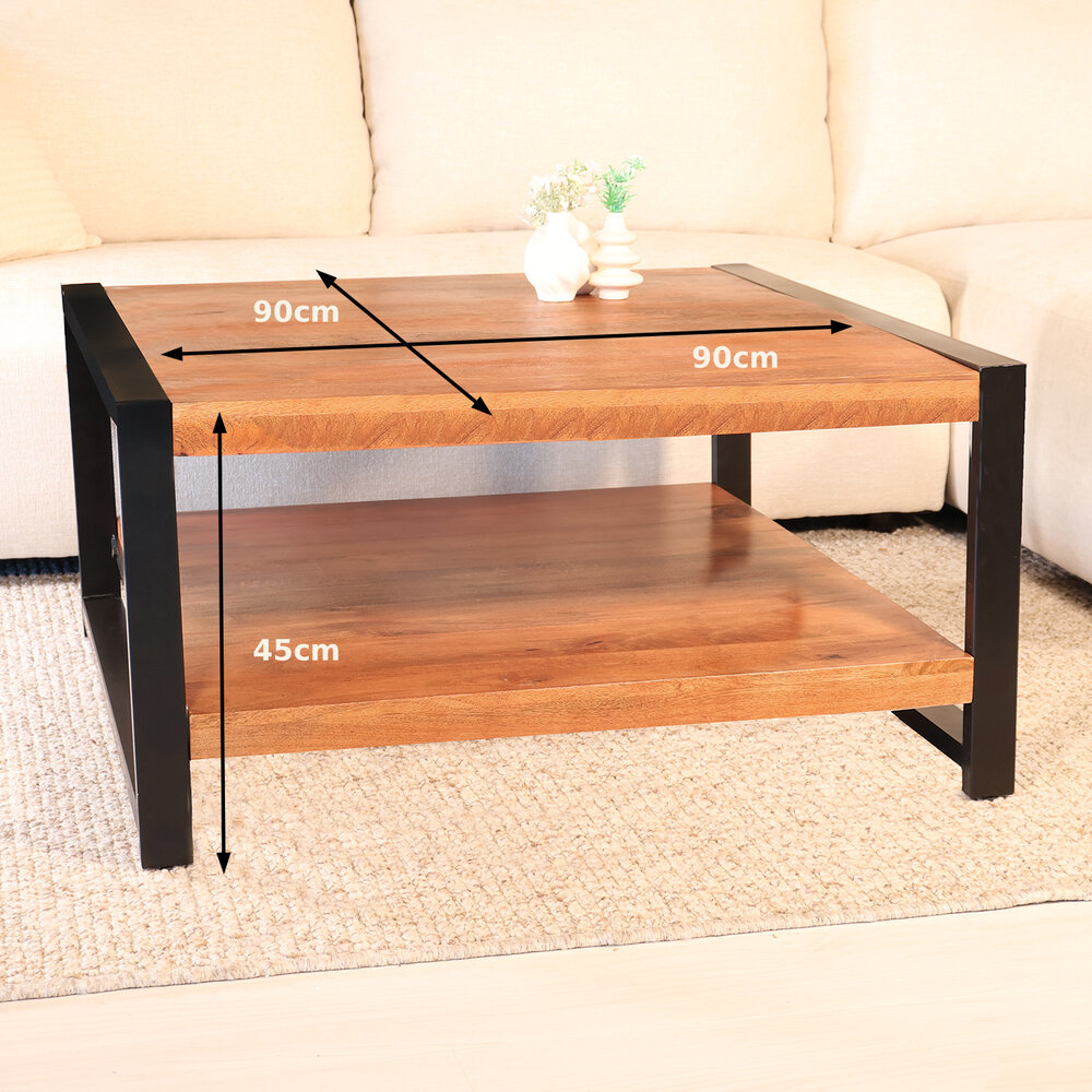 Salontafel 90cm Violet mangohout bruin Salontafel 90cm Violet mangohout bruin