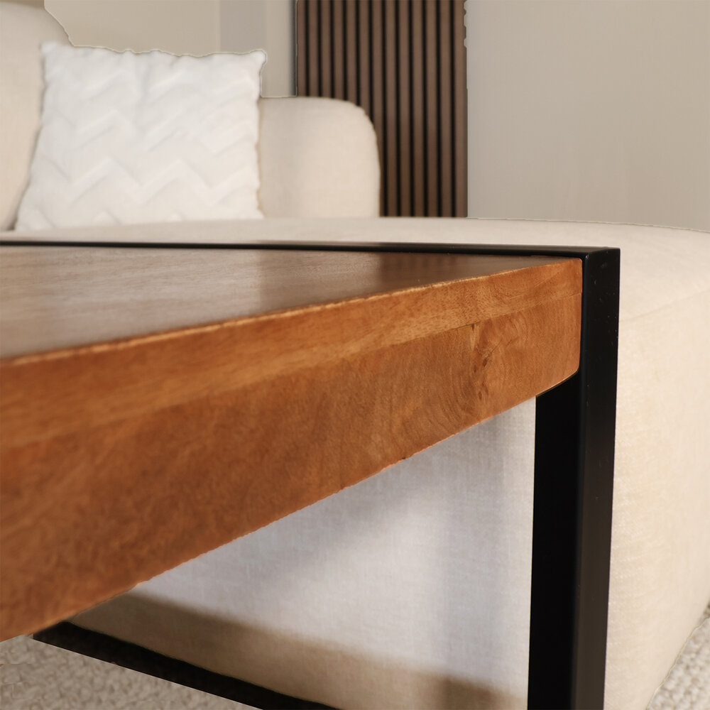 Salontafel 120cm Lotus mangohout walnoot Salontafel 120cm Lotus mangohout walnoot