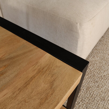 Lizzely Garden & Living Salontafel 120cm Lotus mangohout lichtbruin Lizzely Garden & Living Salontafel 120cm Lotus mangohout lichtbruin