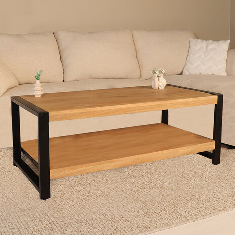 Lizzely Garden & Living Salontafel 120cm Lotus mangohout lichtbruin Lizzely Garden & Living Salontafel 120cm Lotus mangohout lichtbruin