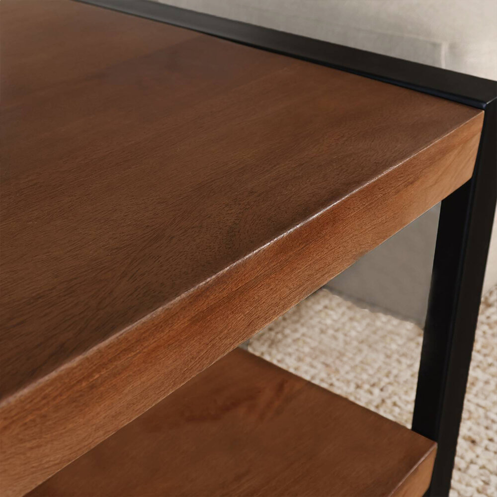 Salontafel 100cm Lotus mangohout walnoot Salontafel 100cm Lotus mangohout walnoot