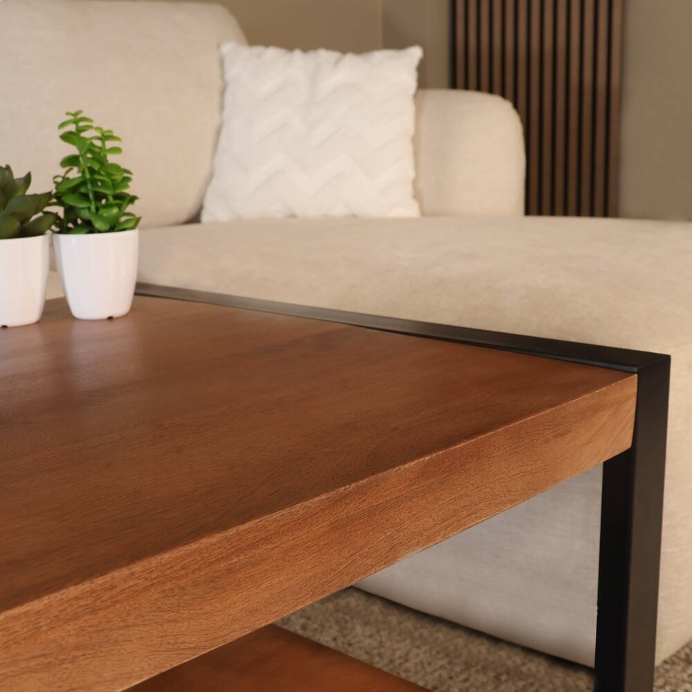 Salontafel 100cm Lotus mangohout walnoot Salontafel 100cm Lotus mangohout walnoot