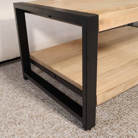 Lizzely Garden & Living Salontafel 100cm Lotus mangohout lichtbruin Lizzely Garden & Living Salontafel 100cm Lotus mangohout lichtbruin