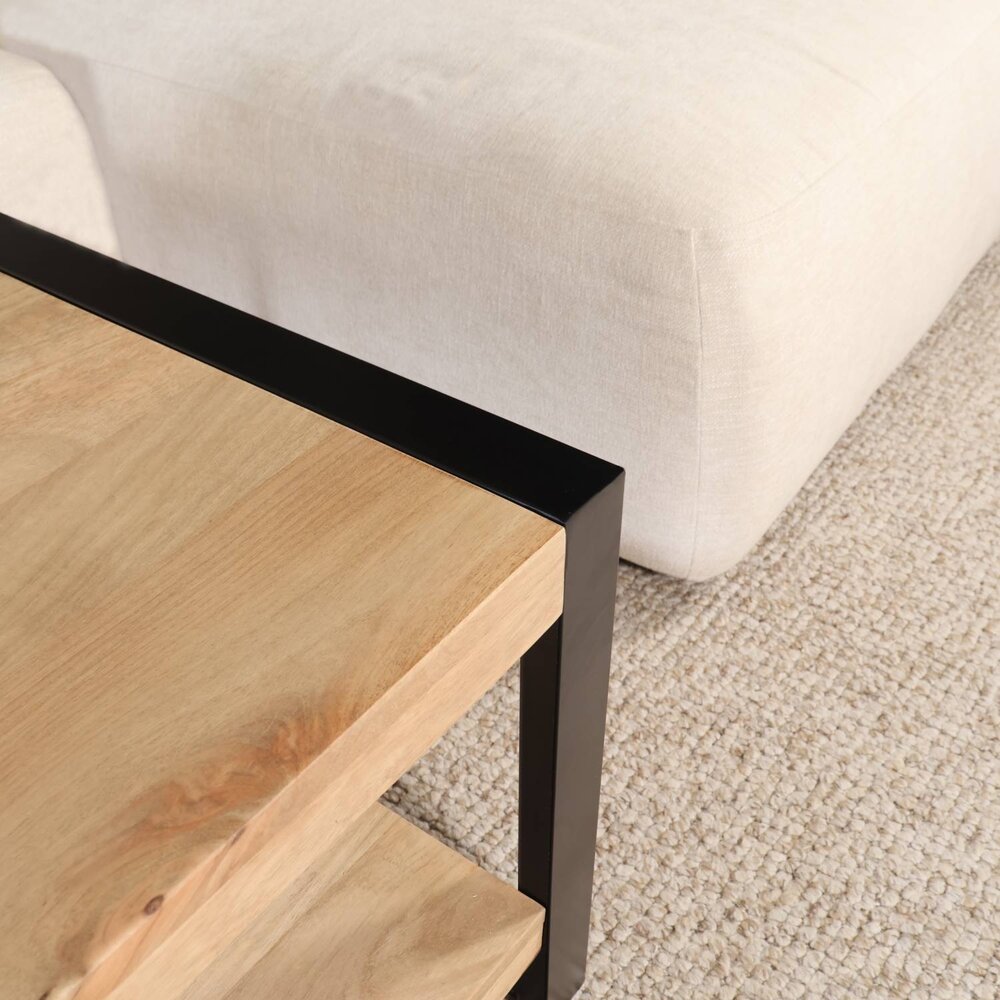 Salontafel 100cm Lotus mangohout lichtbruin Salontafel 100cm Lotus mangohout lichtbruin