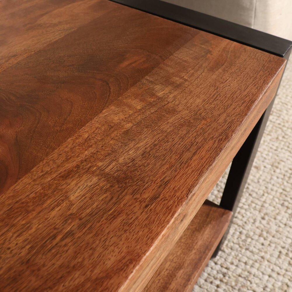 Salontafel 100cm Lotus mangohout bruin Salontafel 100cm Lotus mangohout bruin