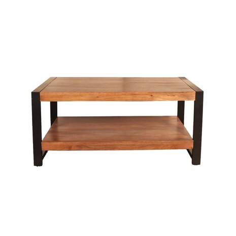 Lizzely Garden & Living Salontafel 100cm Lotus mangohout bruin Lizzely Garden & Living Salontafel 100cm Lotus mangohout bruin