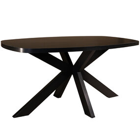 Lizzely Garden & Living Eettafel Leco deens ovaal 160cm zwart melamine Lizzely Garden & Living Eettafel Leco deens ovaal 160cm zwart melamine