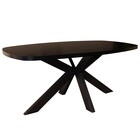 Eettafel Leco deens ovaal 180cm zwart melamine Eettafel Leco deens ovaal 180cm zwart melamine