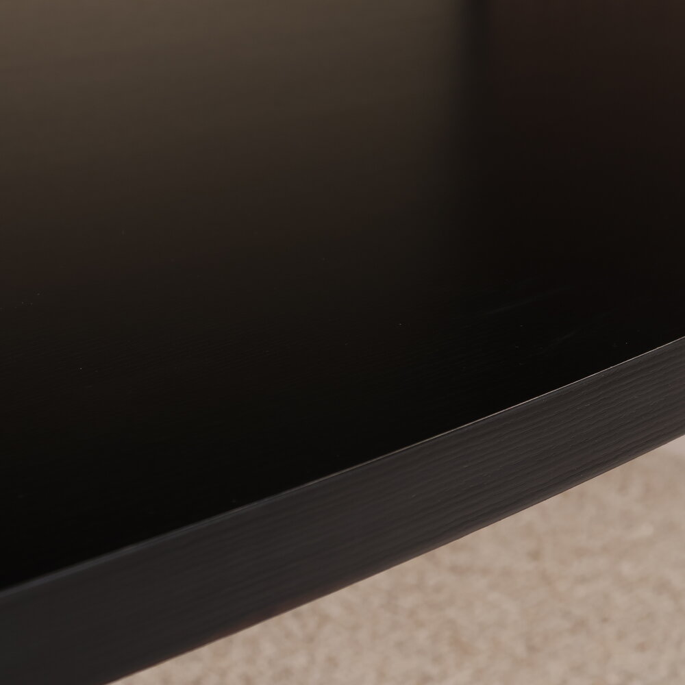 Eettafel Leco deens ovaal 180cm zwart melamine