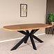 Lizzely Garden & Living Eettafel Leco deens ovaal 180cm eiken melamine Lizzely Garden & Living Eettafel Leco deens ovaal 180cm eiken melamine