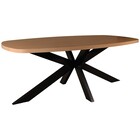Eettafel Leco deens ovaal 200cm eiken melamine