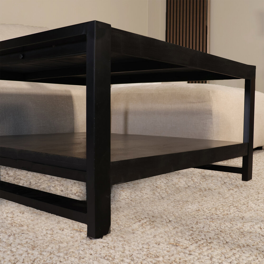 Salontafel 90cm Violet mangohout zwart Salontafel 90cm Violet mangohout zwart