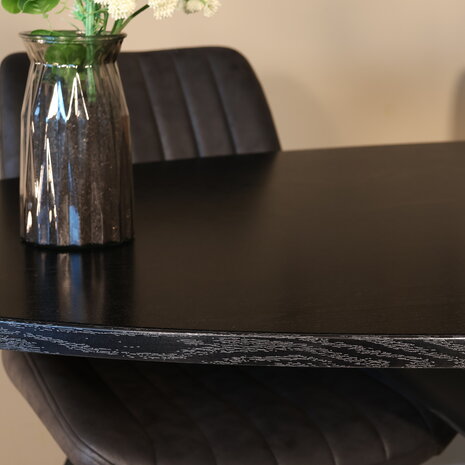 Lizzely Garden & Living Eettafel ovaal 180cm Twist zwart ovale eettafel Lizzely Garden & Living Eettafel ovaal 180cm Twist zwart ovale eettafel