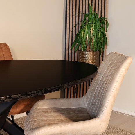 Lizzely Garden & Living Eettafel ovaal 180cm Twist zwart ovale eettafel Lizzely Garden & Living Eettafel ovaal 180cm Twist zwart ovale eettafel