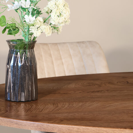 Lizzely Garden & Living Eettafel ovaal 180cm Twist bruin ovale eettafel Lizzely Garden & Living Eettafel ovaal 180cm Twist bruin ovale eettafel