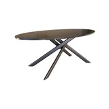 Lizzely Garden & Living Eettafel Twist ovaal 210cm zwart MDF Lizzely Garden & Living Eettafel Twist ovaal 210cm zwart MDF