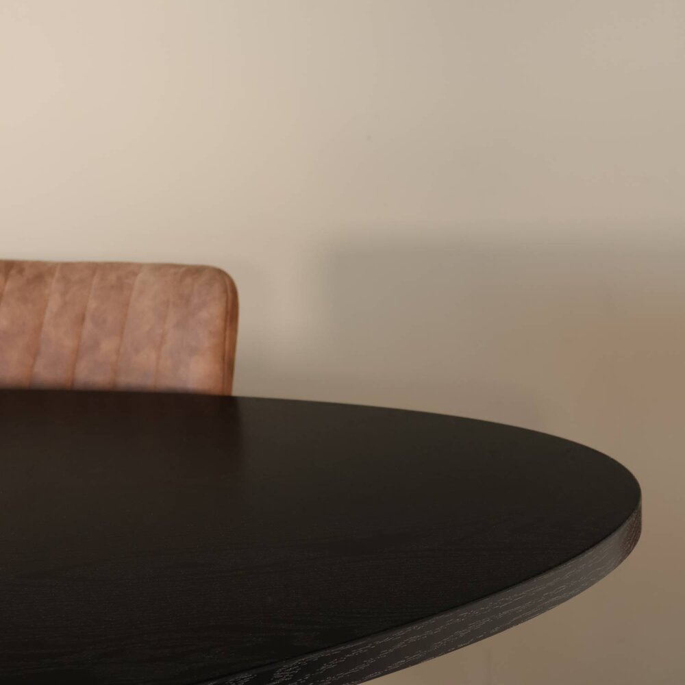 Eettafel ovaal 210cm Twist zwart ovale eettafel Eettafel ovaal 210cm Twist zwart ovale eettafel