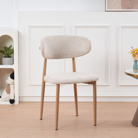 Lizzely Garden & Living Eetkamerstoel Reika lichtbruin Japandi beige Lizzely Garden & Living Eetkamerstoel Reika lichtbruin Japandi beige