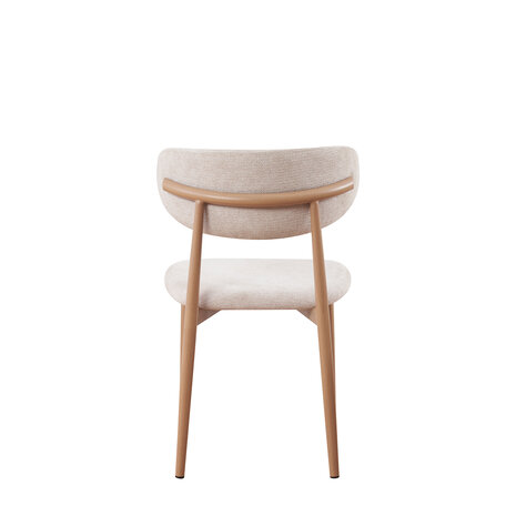 Lizzely Garden & Living Eetkamerstoel Reika lichtbruin Japandi beige eetstoel