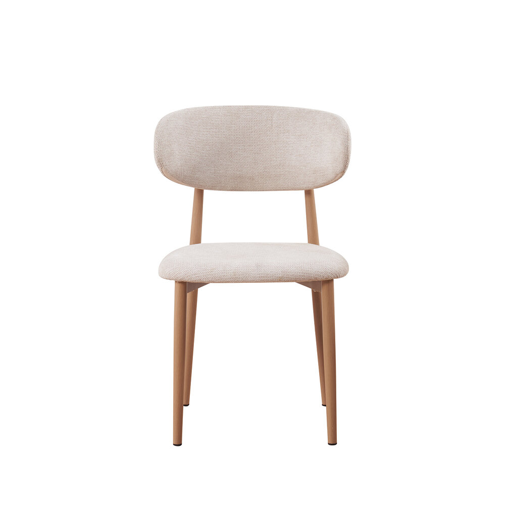 Eetkamerstoel Reika lichtbruin Japandi beige eetstoel