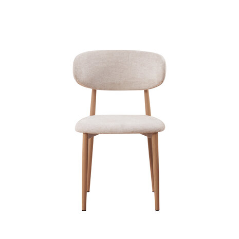 Lizzely Garden & Living Eetkamerstoel Reika lichtbruin Japandi beige eetstoel