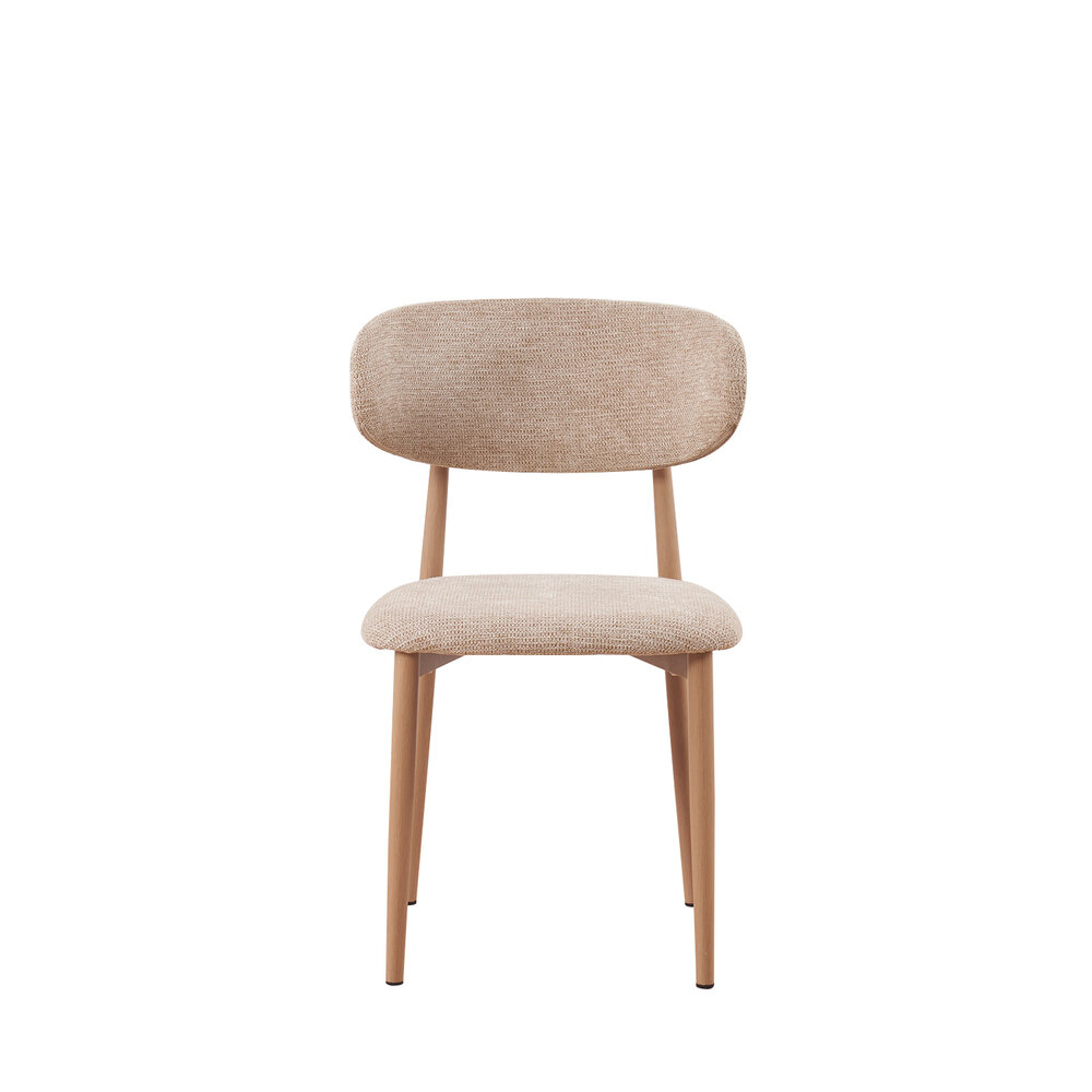 Eetkamerstoel Reika lichtbruin Japandi bruin eetstoel