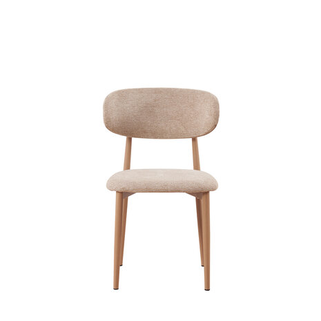 Lizzely Garden & Living Eetkamerstoel Reika lichtbruin Japandi bruin eetstoel