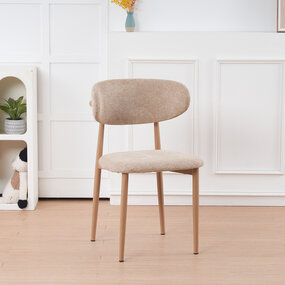 Lizzely Garden & Living Eetkamerstoel Reika lichtbruin Japandi bruin