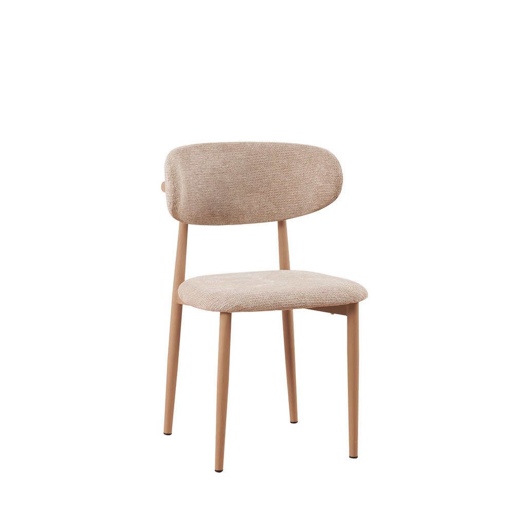 Eetkamerstoel Reika lichtbruin Japandi bruin eetstoel