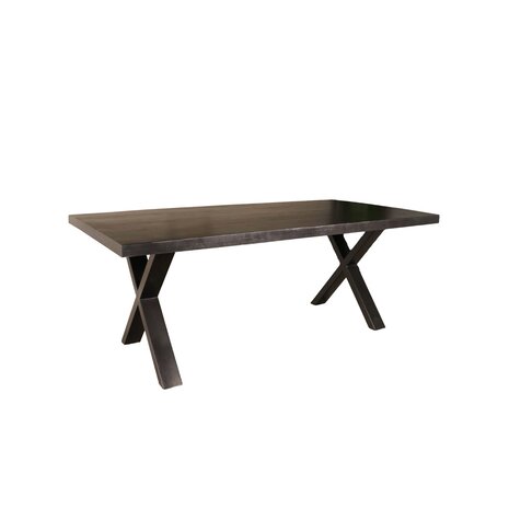 Lizzely Garden & Living Eettafel  Xavier 200x100cm X-poot zwart Lizzely Garden & Living Eettafel  Xavier 200x100cm X-poot zwart