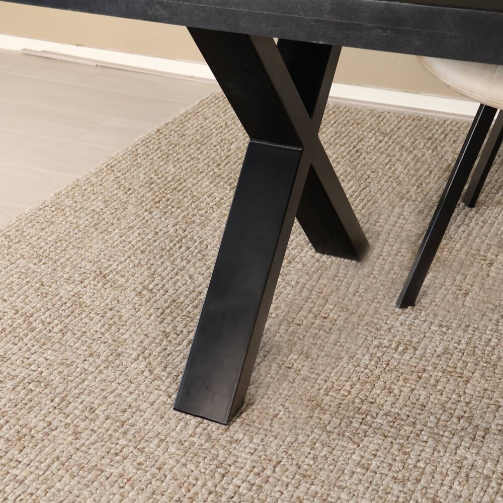 Eettafel  Xavier 200x100cm X-poot zwart Eettafel  Xavier 200x100cm X-poot zwart