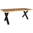 Eettafel Xavier rechthoekig 200cm lichtbruin mangohout Eettafel Xavier rechthoekig 200cm lichtbruin mangohout