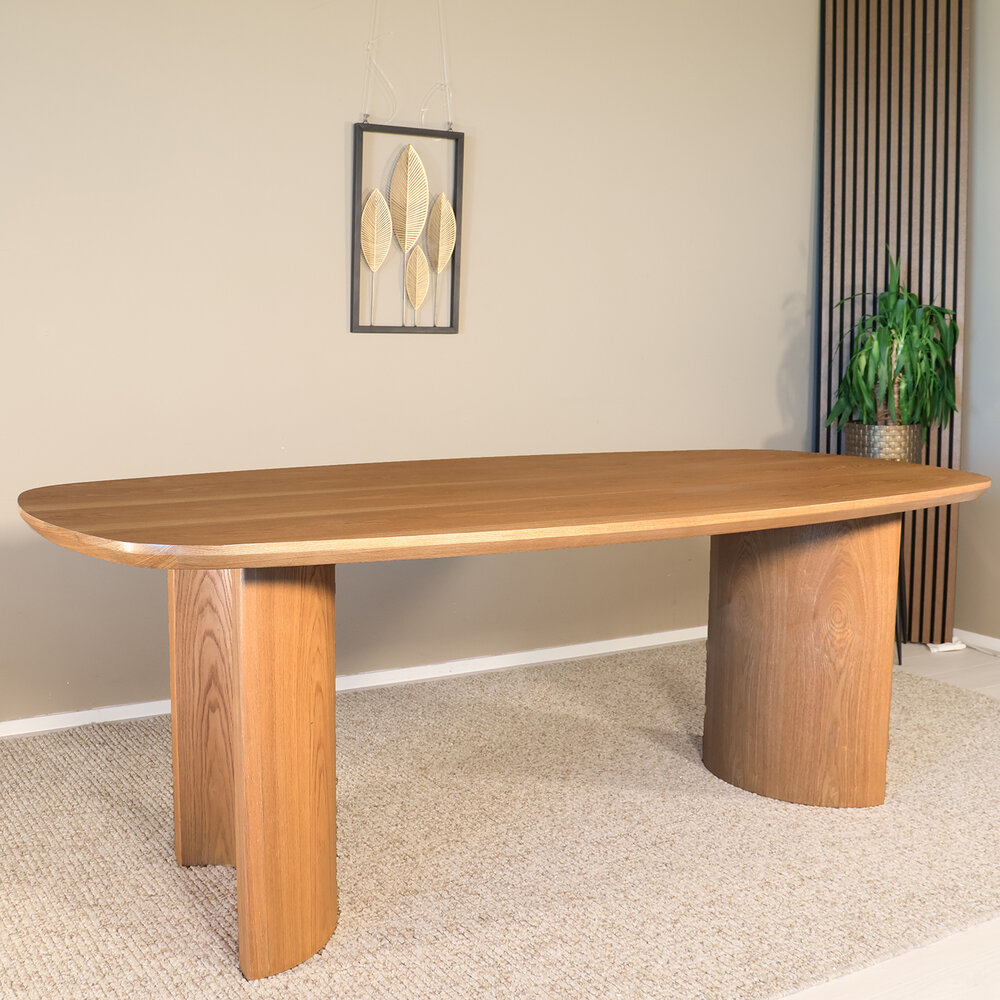 Eettafel Lennox deens ovaal 210cm bruin fineer Eettafel Lennox deens ovaal 210cm bruin fineer