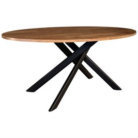 Lizzely Garden & Living Eettafel Twist ovaal 160cm bruin MDF Lizzely Garden & Living Eettafel Twist ovaal 160cm bruin MDF