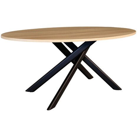 Lizzely Garden & Living Eettafel ovaal 160cm Twist lichtbruin ovale eettafel Lizzely Garden & Living Eettafel ovaal 160cm Twist lichtbruin ovale eettafel