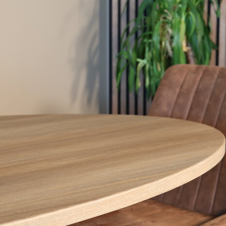 Lizzely Garden & Living Eettafel ovaal 160cm Twist lichtbruin ovale eettafel Lizzely Garden & Living Eettafel ovaal 160cm Twist lichtbruin ovale eettafel