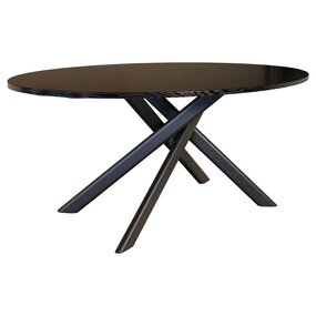 Lizzely Garden & Living Eettafel Twist ovaal 160cm zwart MDF Lizzely Garden & Living Eettafel Twist ovaal 160cm zwart MDF