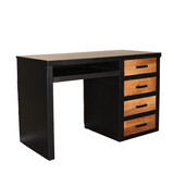 Lizzely Garden & Living Bureau Avelon 120cm bruin mangohout Lizzely Garden & Living Bureau Avelon 120cm bruin mangohout