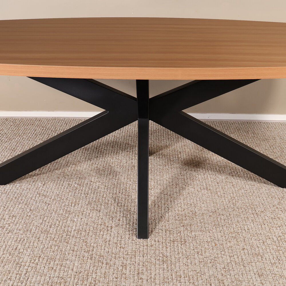 Eettafel Leco deens ovaal 300cm eiken melamine