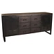 Lizzely Garden & Living 	Dressoir mangohout Jazzy zwart industrieel 180x85cm Lizzely Garden & Living 	Dressoir mangohout Jazzy zwart industrieel 180x85cm