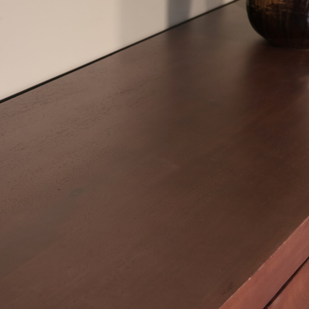 Dressoir mangohout Jazzy walnoot industrieel 180x85cm Dressoir mangohout Jazzy walnoot industrieel 180x85cm