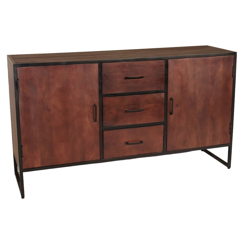 Dressoir mangohout 150cm walnoot bruin Daan Dressoir mangohout 150cm walnoot bruin Daan