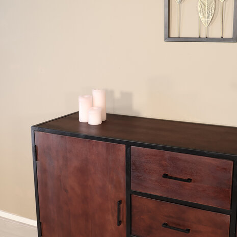 Lizzely Garden & Living Dressoir mangohout 150cm walnoot bruin Daan Lizzely Garden & Living Dressoir mangohout 150cm walnoot bruin Daan