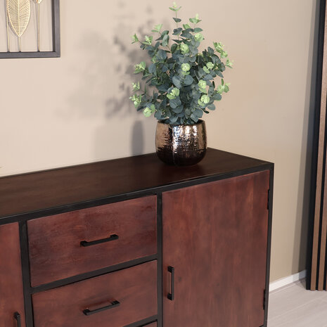 Lizzely Garden & Living Dressoir mangohout 150cm walnoot bruin Daan Lizzely Garden & Living Dressoir mangohout 150cm walnoot bruin Daan